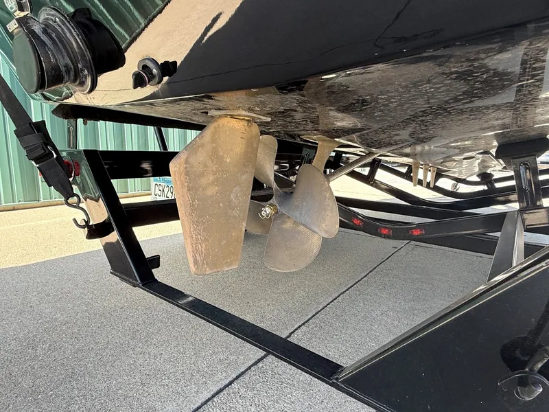 Slide: The Image of Underside of a 2023 Heyday WTSurf with propeller on trailer. - 7