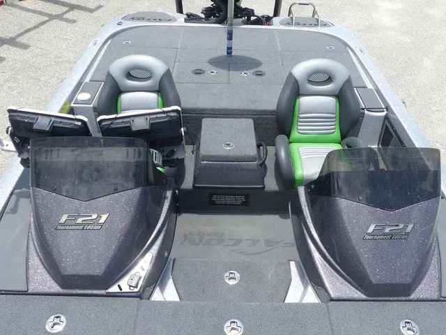 Slide: The Image of Interior of 2022 Falcon Bass Boats F21 TE with two seats. - 14