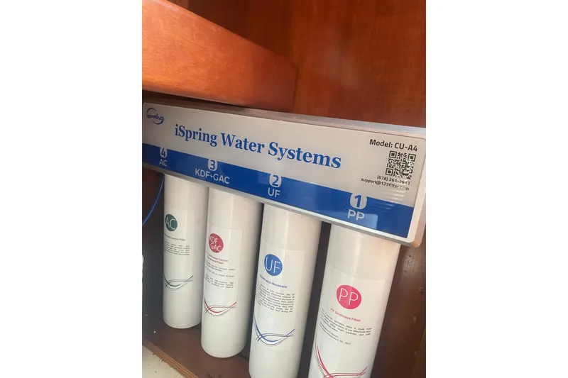 Slide: The Image of iSpring Water Systems filter setup on 2002 Beneteau Oceanis Clipper 361 yacht. - 24