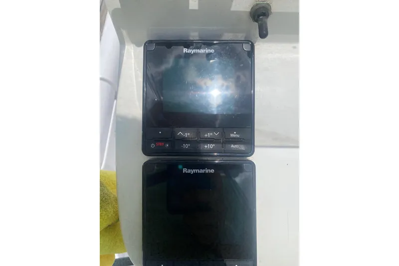 Slide: The Image of Raymarine navigation instruments on a 2002 Beneteau Oceanis Clipper 361 yacht. - 5