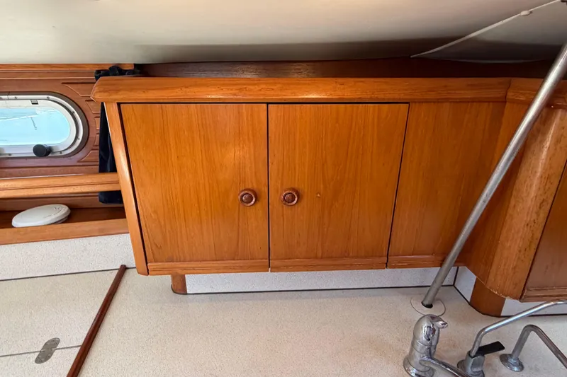 Slide: The Image of Wooden cabinet and sink in Jeanneau Sun Odyssey 45.2 yacht interior, 1998 model. - 61