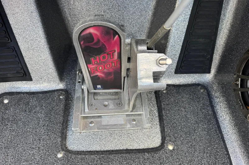 Slide: The Image of Hot Foot pedal in 2020 Ranger 2080MS Angler boat interior. - 27