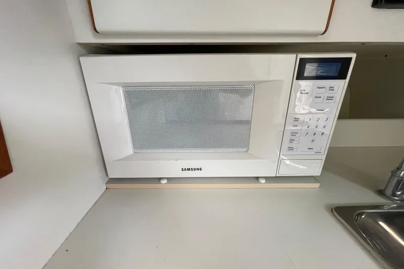 Slide: The Image of Samsung microwave in a 2001 Tiara Yachts 2900 Coronet kitchen area. - 50