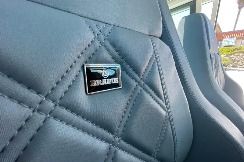 Slide: The Image of Luxurious Brabus-branded seats in 2023 Axopar 37 XC Cross Cabin boat. - 30
