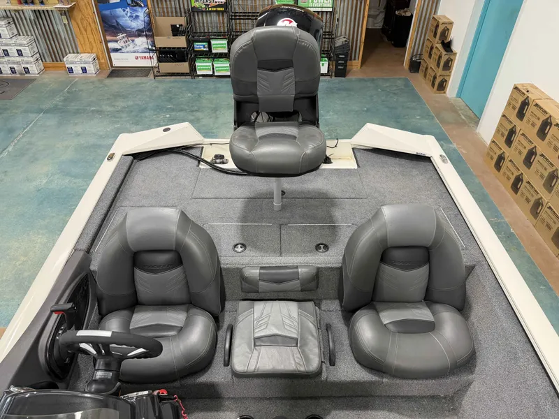 Slide: The Image of Interior view of a 2019 Tracker Pro Team 195 TXW boat. - 15