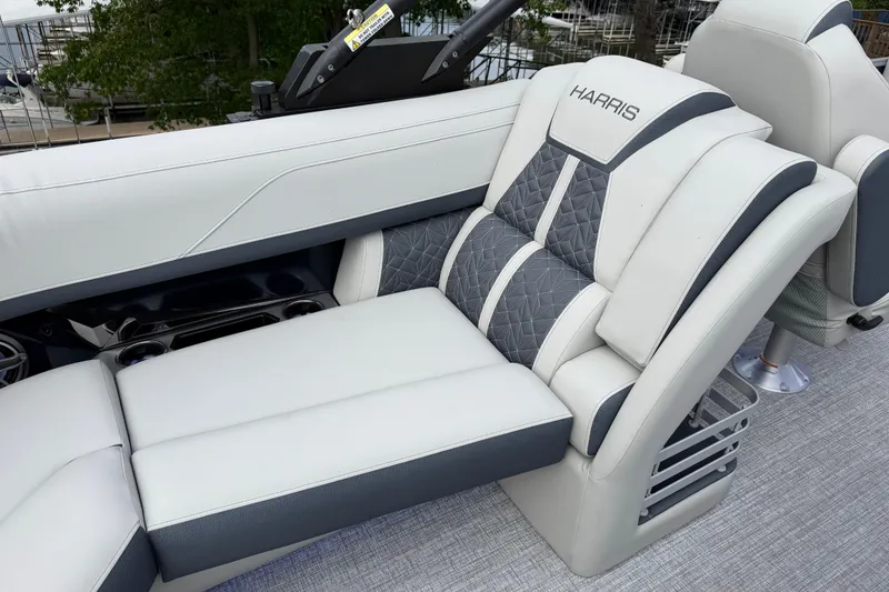 Slide: The Image of Luxurious seating on 2026 Harris Grand Mariner 250 CWDH pontoon boat. - 13