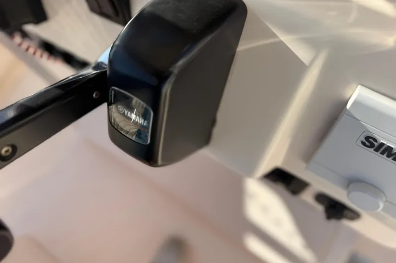Slide: The Image of Close-up of Yamaha throttle control on 2007 Grady-White Escape 209 boat. - 17