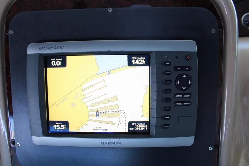 Slide: The Image of Garmin GPSmap 4208 on 2003 Sea Ray 380 Sundancer, displaying navigation map and data. - 20