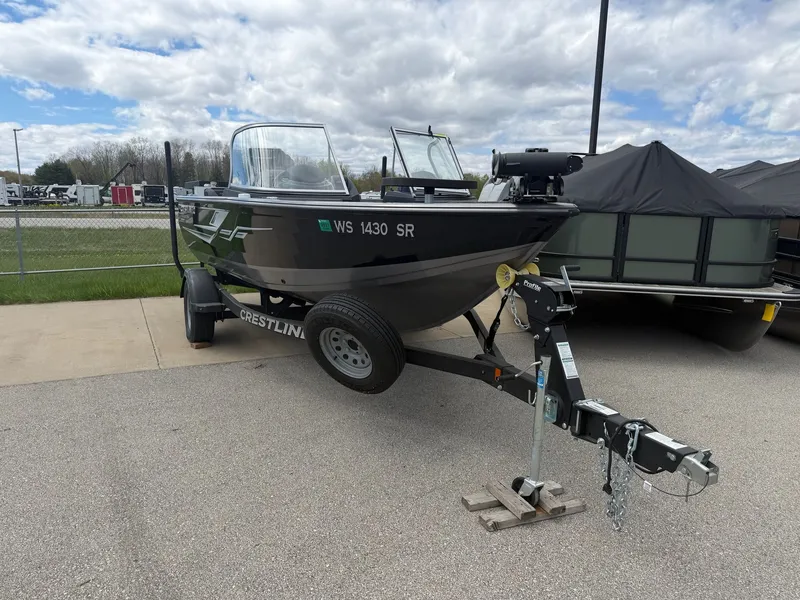 The Image of 2021 Crestliner 1750 Super Hawk on trailer, side view. - 1
