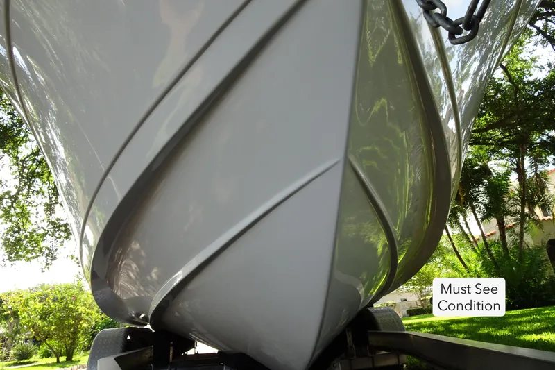 Slide: The Image of 2021 Clearwater 2200 Center Console boat hull in excellent condition on trailer. - 4