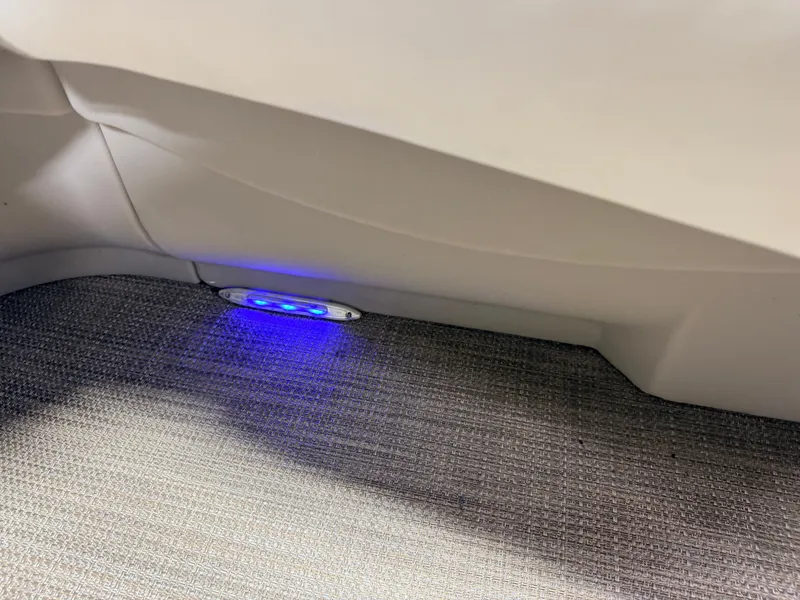 Slide: The Image of Blue LED lighting in Sylvan Mirage 8524 LE boat, year 2016. - 41