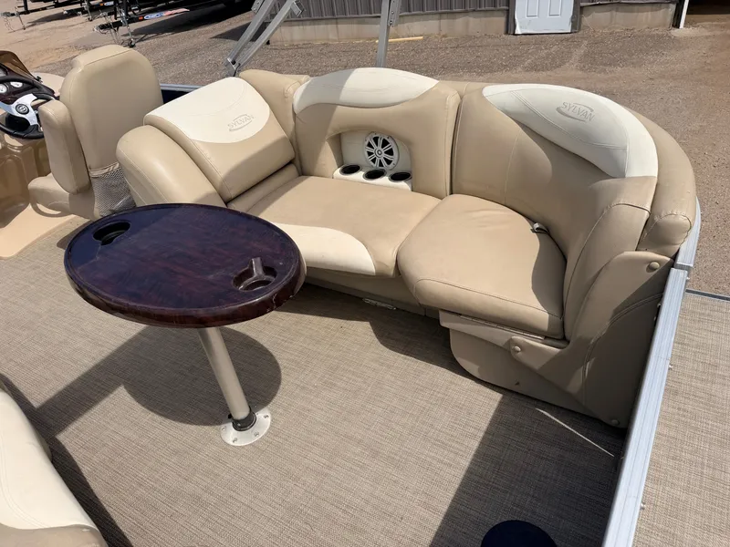 Slide: The Image of 2016 Sylvan Mirage 8524 LE interior with table and seating. - 44