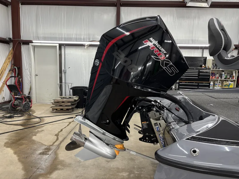 Slide: The Image of 2022 Triton 18 TrX boat with Mercury Pro XS engine. - 7