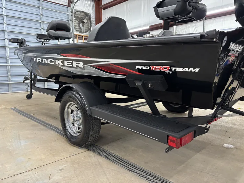 Slide: The Image of 2023 Tracker 190TX TE boat in warehouse. - 9