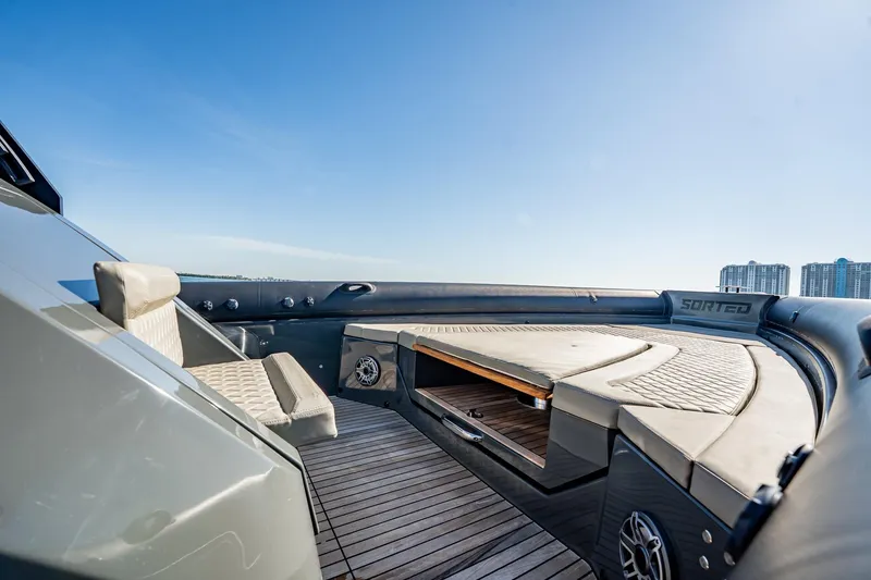 Slide: The Image of Luxurious 2023 Skipper-BSK 38NC yacht interior with sleek seating and modern design. - 74