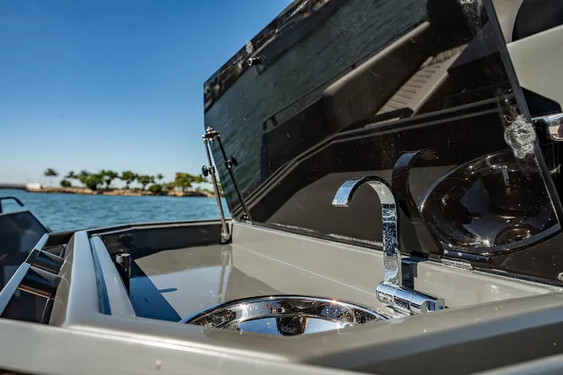 Slide: The Image of Luxury Skipper-BSK 38NC boat sink with chrome faucet, 2023 model, ocean view. - 91