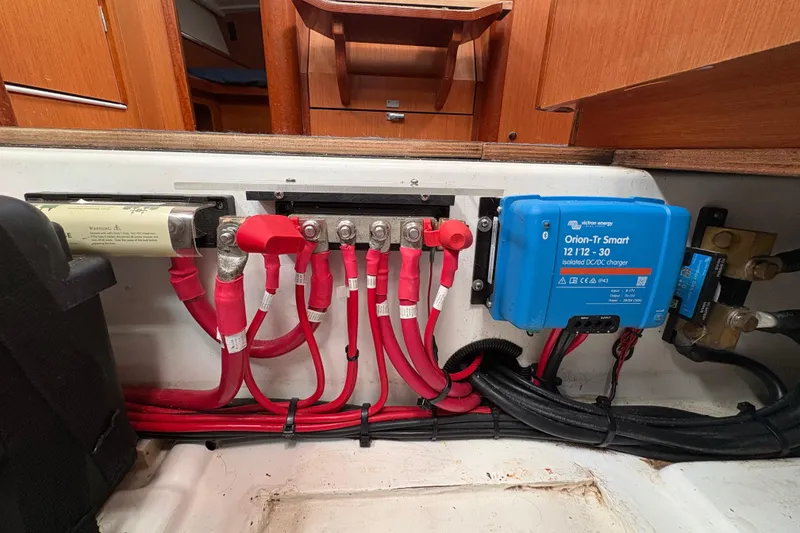 Slide: The Image of Electrical system of a 2010 Beneteau Oceanis 46 yacht with Victron Energy charger. - 31