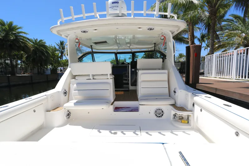 Slide: The Image of 2005 Tiara Yachts 3800 Open boat with spacious seating and sleek design. - 10