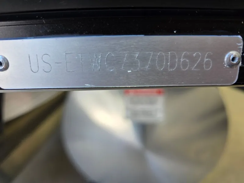 Slide: The Image of Close-up of serial number on a 2026 Bennington 25QFB ESP TRI PB. - 26