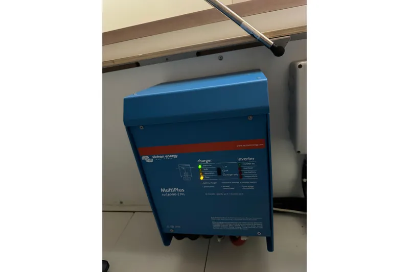Slide: The Image of Blue Victron Energy MultiPlus inverter charger on a 2021 Catana 53 yacht. - 57