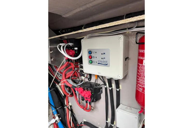 Slide: The Image of Electrical panel and wiring inside a 2021 Catana 53 yacht. - 71
