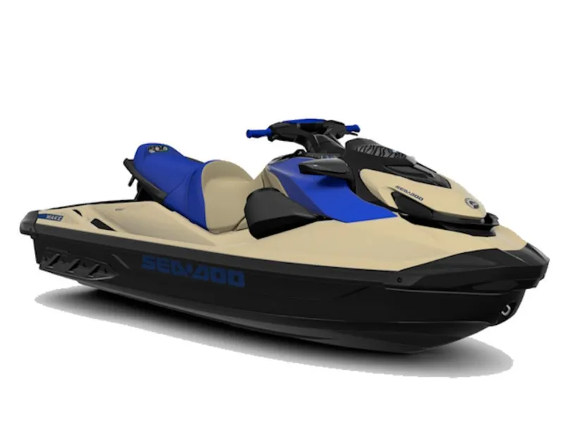 The Image of 2025 Sea-Doo Wake 170 jet ski in blue and beige. - 0