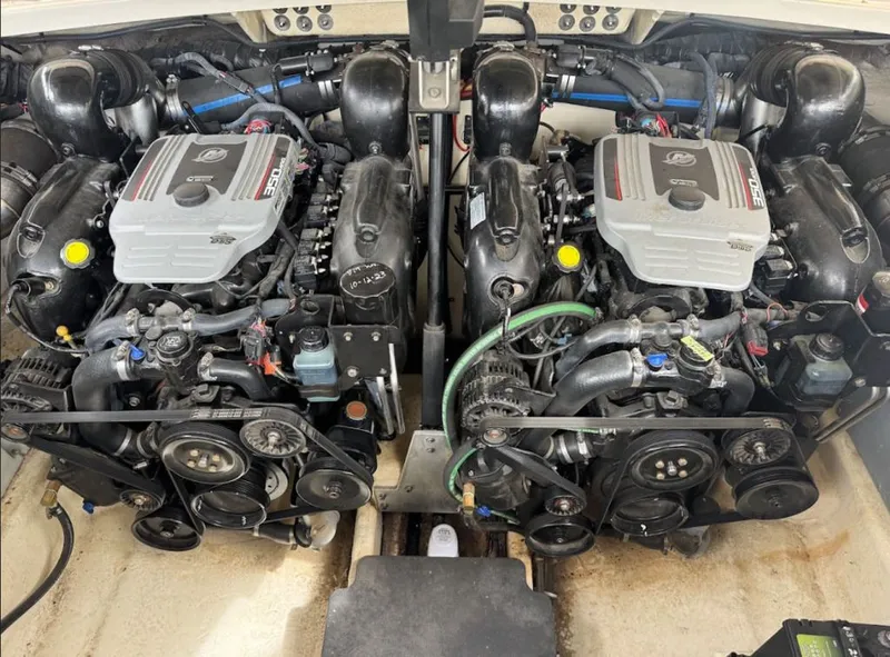 Slide: The Image of Engine compartment of 2011 Monterey 328SS Super Sport boat. - 5