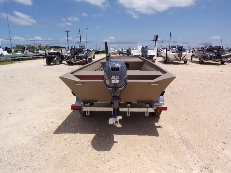 Slide: The Image of Weldcraft 1552 CDS FO boat, 2026 model, on trailer outdoors. - 14