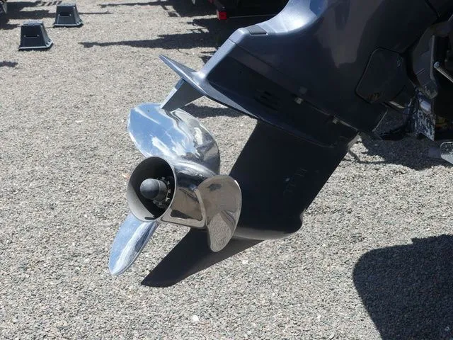 Slide: The Image of Close-up of a 2016 Bennington 21 SFX Premium boat propeller. - 11