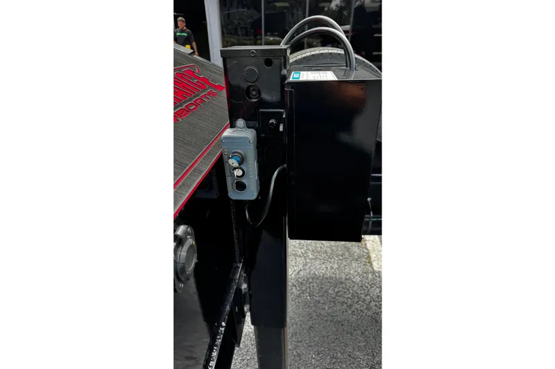 Slide: The Image of Close-up of Performance Powerboats P420 2025 model's control panel and wiring. - 37