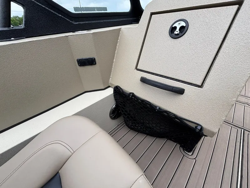 Slide: The Image of Interior of 2026 SeaArk Easy Cat with storage and seating. - 25