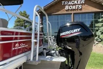 Slide: The Image of 2022 Sun Tracker Fishin' Barge 20 DLX with Mercury engine at Tracker Boats dealership. - 9