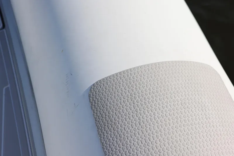 Slide: The Image of Close-up of Zeta Elle 34 Custom boat's textured surface, 2013 model. - 39