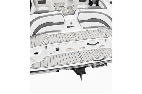 Slide: The Image of 2026 Yamaha Boats 195S swim platform with sleek design and comfortable seating. - 7