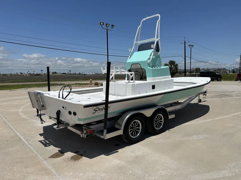 Slide: The Image of 2026 Shoalwater 23' Catamaran on trailer in sunny weather. - 7