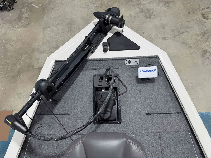 Slide: The Image of 2019 Tracker Pro Team 195 TXW boat with Lowrance fish finder. - 6