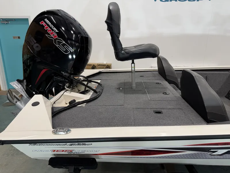 Slide: The Image of 2019 Tracker Pro Team 195 TXW boat with Mercury Pro XS engine. - 8