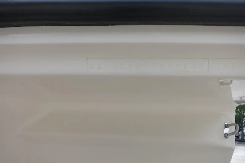 Slide: The Image of Close-up of 2017 Sea Ray SPX 190 Outboard hull identification number. - 20