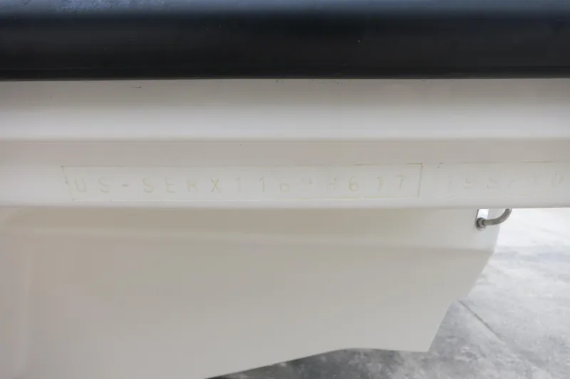 Slide: The Image of 2017 Sea Ray SPX 190 Outboard hull identification number close-up. - 21