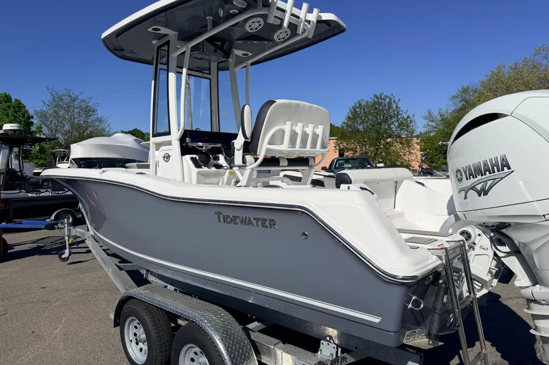 Slide: The Image of 2026 Tidewater 210 CC Adventure boat on trailer with Yamaha engine. - 6