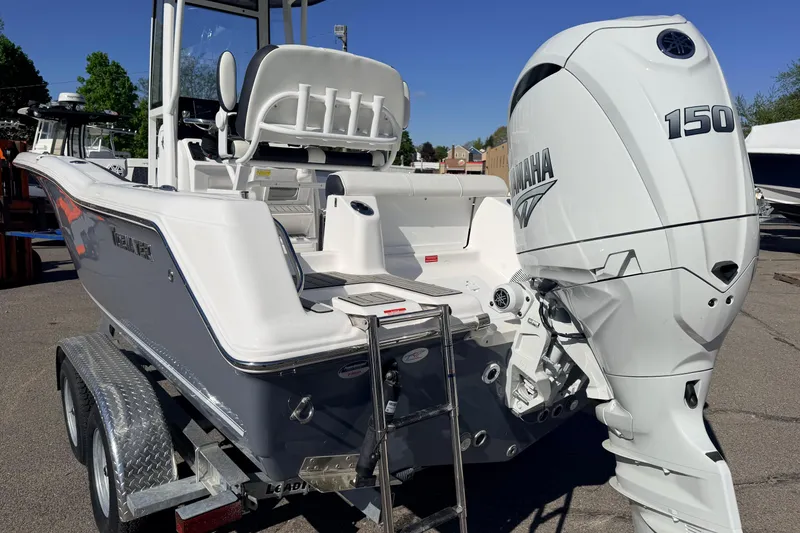 Slide: The Image of 2026 Tidewater 210 CC Adventure boat with Yamaha 150 engine on trailer. - 8