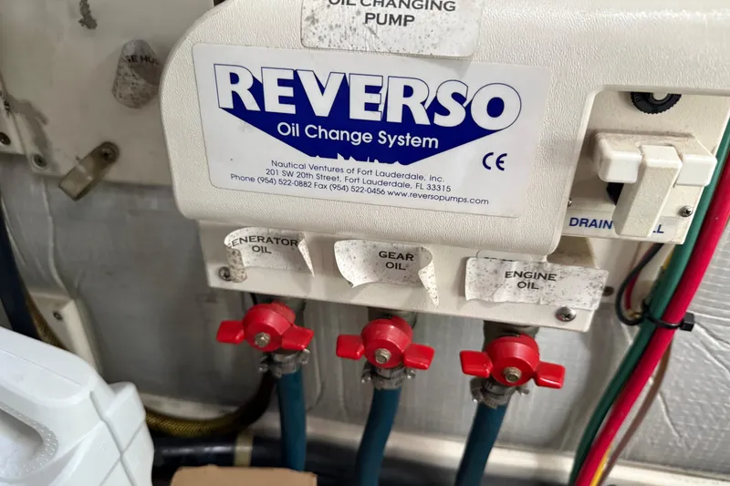 Slide: The Image of Reverso oil change system on a 2003 American Tug 34 boat. - 20
