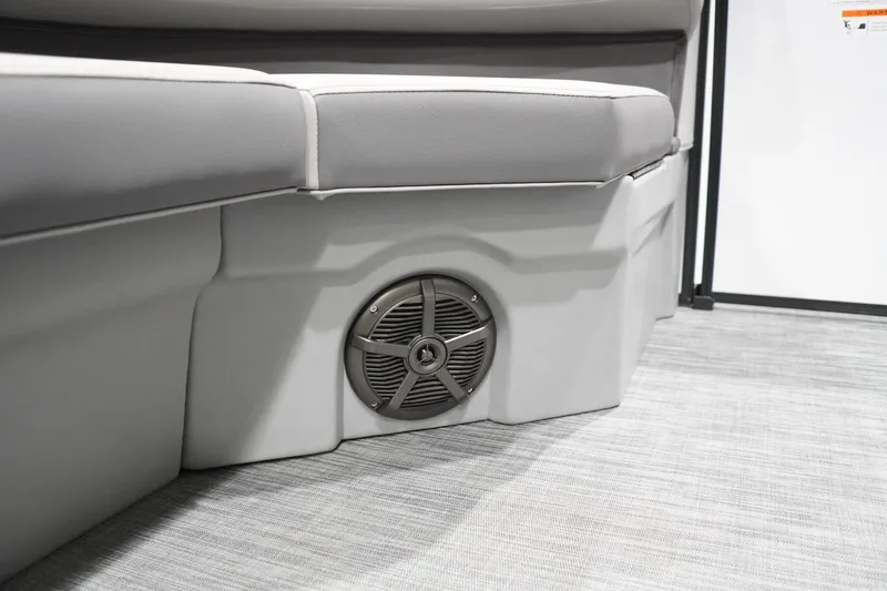 Slide: The Image of Gray seating with built-in speaker on Lowe LS 190 boat, 2026 model. - 34
