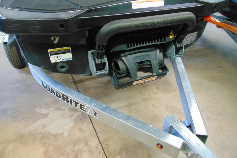 Slide: The Image of 2016 Sea-Doo GTI SE 130 on Load Rite trailer, rear view. - 11