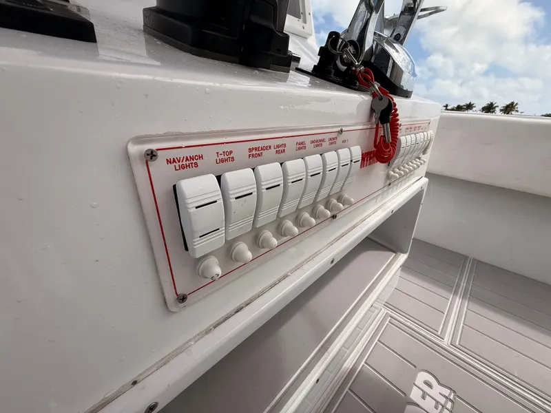 Slide: The Image of Switch panel on Contender 27 Tournament boat, year 2001. - 24