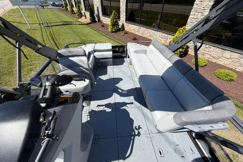 Slide: The Image of 2024 Sea-Doo Switch Sport 21 interior with spacious seating and modern design. - 3
