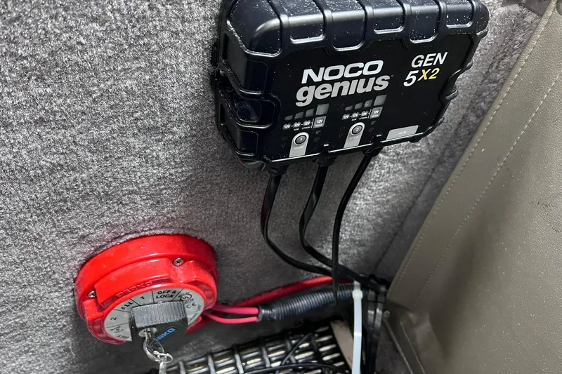 Slide: The Image of NOCO Genius GEN5X2 charger in 2007 Monterey 248LS Montura Bowrider boat. - 40