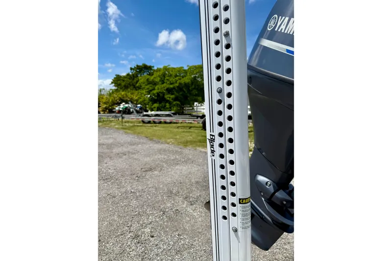 Slide: The Image of 2023 Key West 188 Bay Reef boat with Yamaha motor and Blade power pole. - 27