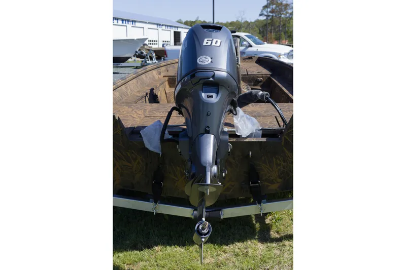 Slide: The Image of 2026 G3 Gator Tough 17 CC boat with a 60 HP outboard motor. - 8