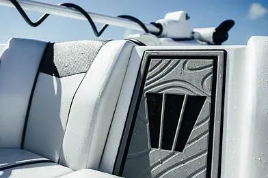 Slide: The Image of 2026 Wellcraft 243 Fisherman boat interior with sleek, modern design and textured detailing. - 5